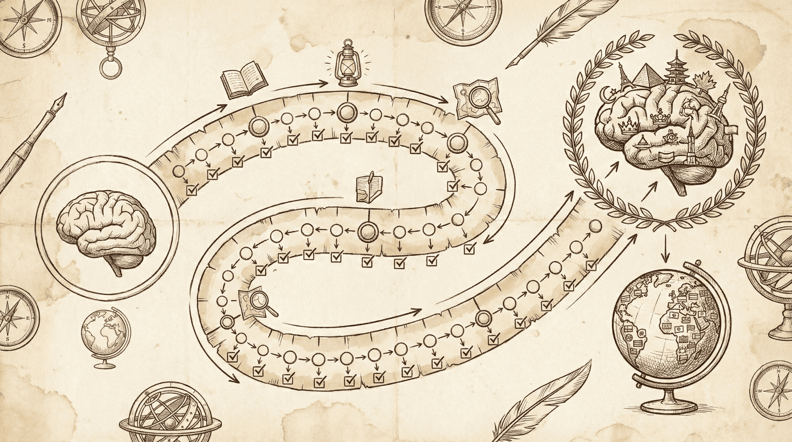 Progress tracking chart showing 30-day journey from 0 to 197 countries memorized, with milestone markers and daily practice tracking